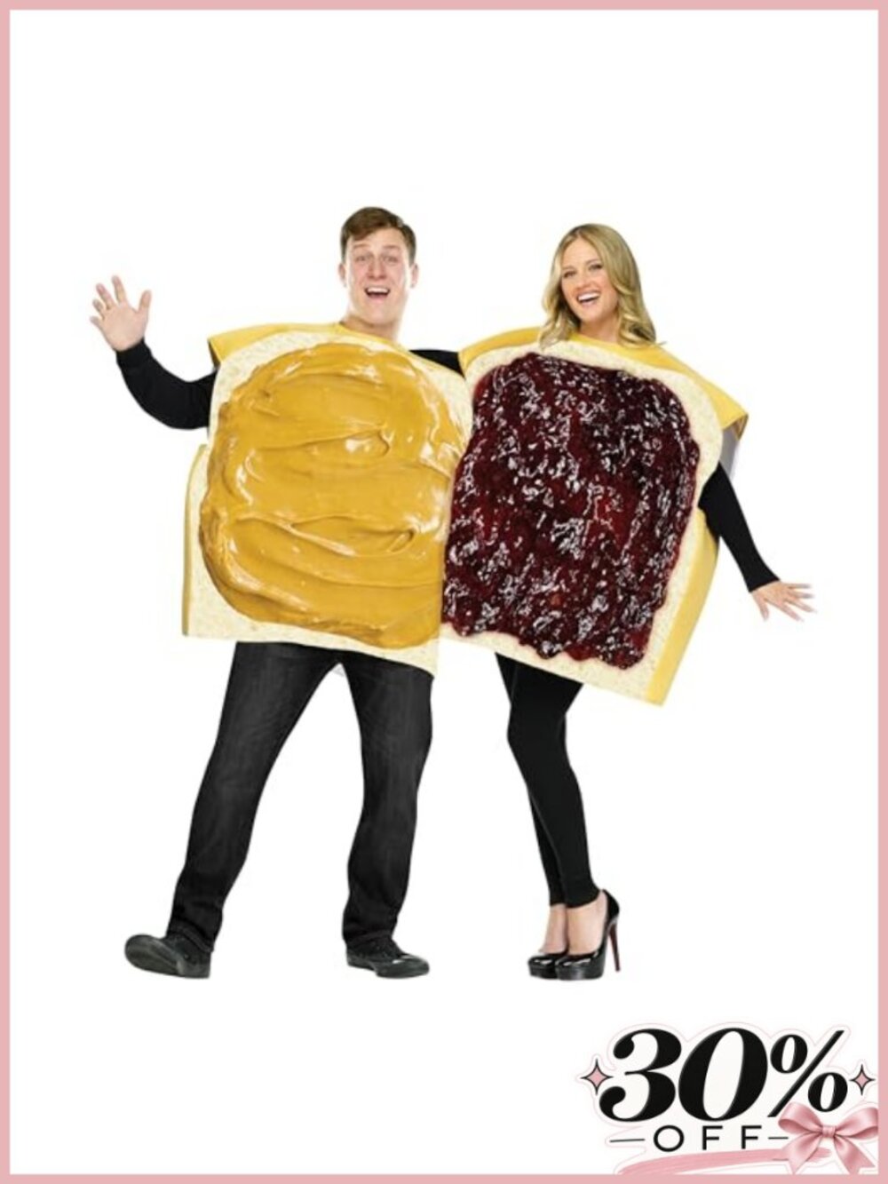 Peanut Butter and Jelly Couple Costume Adult Polyfoam Tunic Halloween